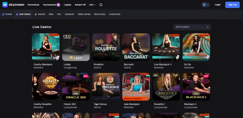 Skycrown Live Casino