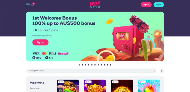 Wild Fortune Homepage