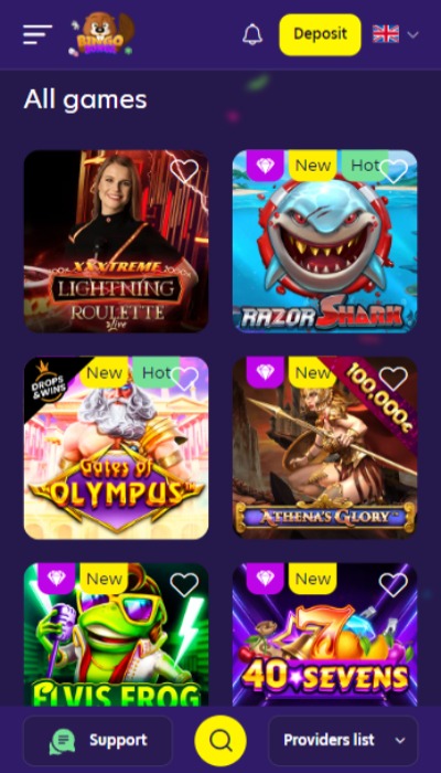 Bingo Bonga Mobile Games