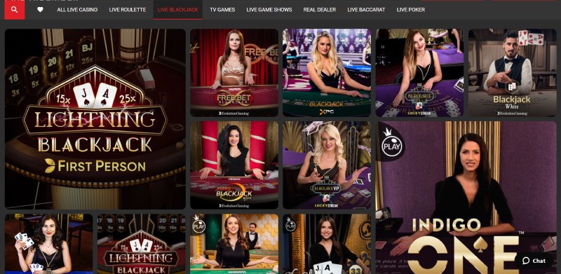 Betonic Blackjack Lobby