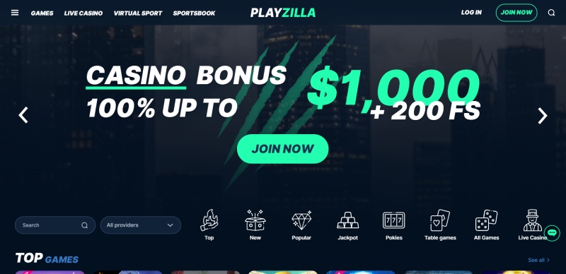 Playzilla Homepage