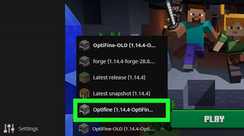 Install optifine step 3