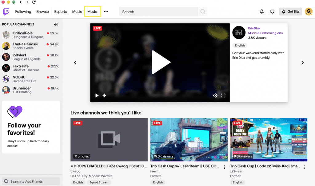 Twitch app minecraft mod