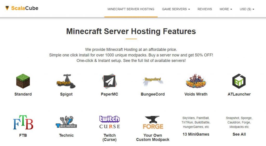 scalacube minecraft server