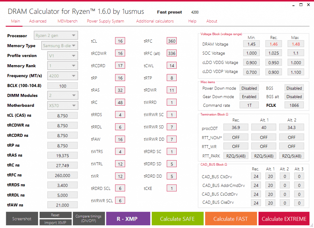 DRAM Calculator for Ryzen
