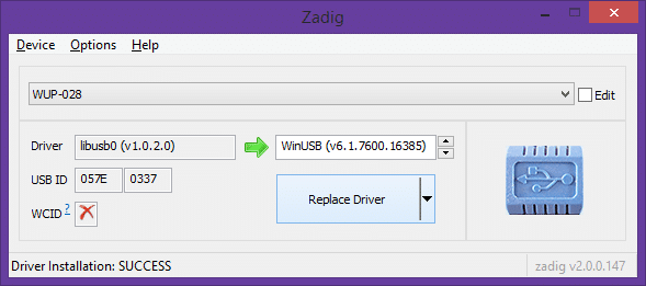 Install Wii U USB Device Driver