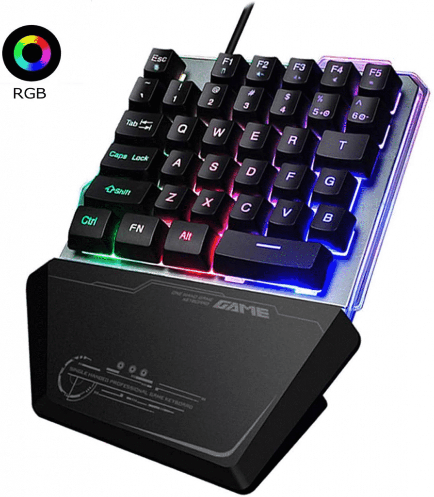 Jancal RGB Gaming Single-Handed Keyboard