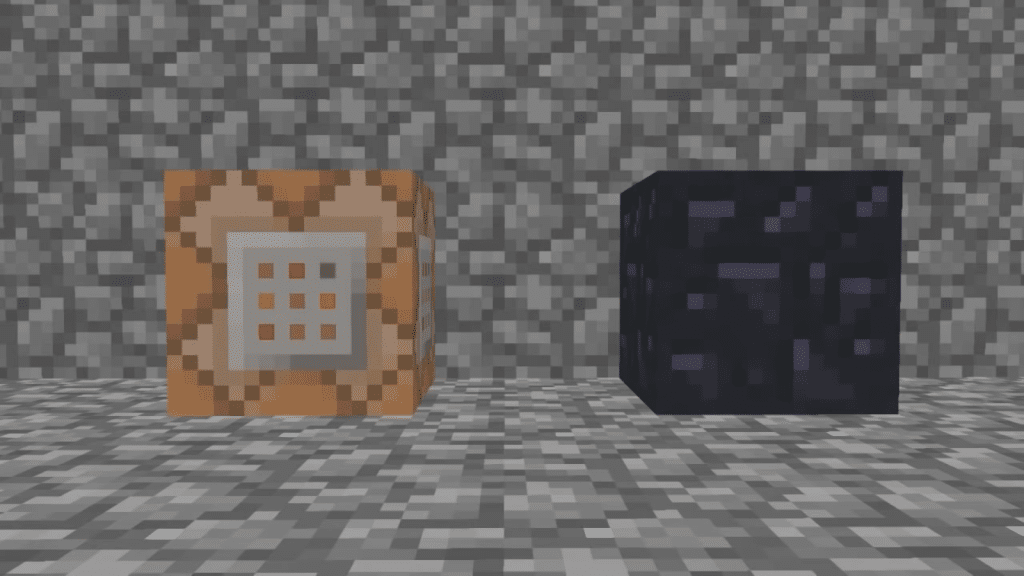 Blast resistance levels of the Command block are higher than Obsidian