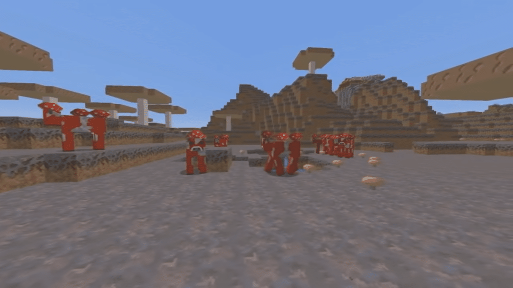 Hostile mobs do not spawn in mushroom biomes