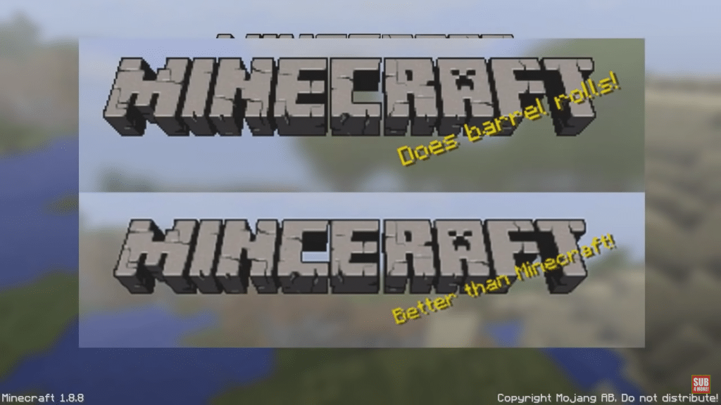 Occasionally, Minecraft would get its own name wrong