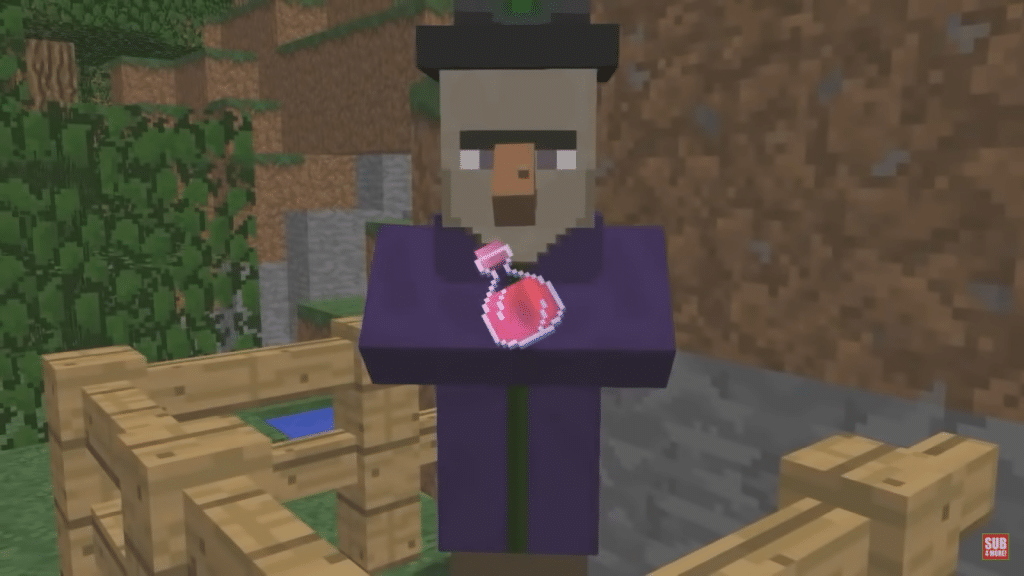 When a witch is drinking a potion, its nose will point straight