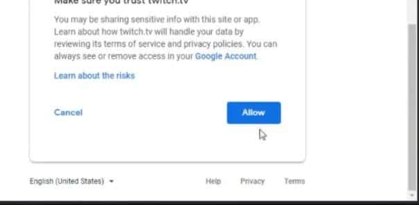 youtube Allow blue button