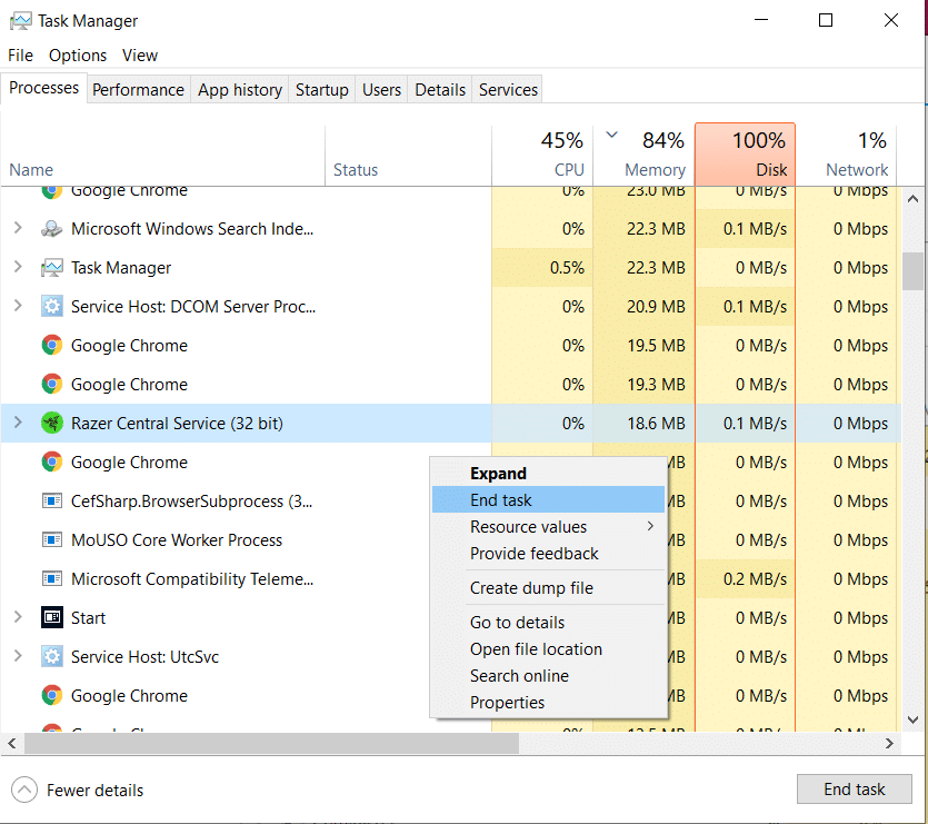 Close Razer Synapse processes