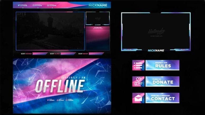 Pink and Blue Overlay by Sellfy