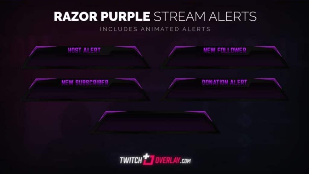 Razor Purple by Twitch Overlay
