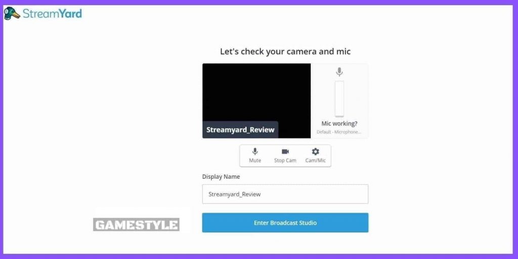 StreamYard Broadcasting