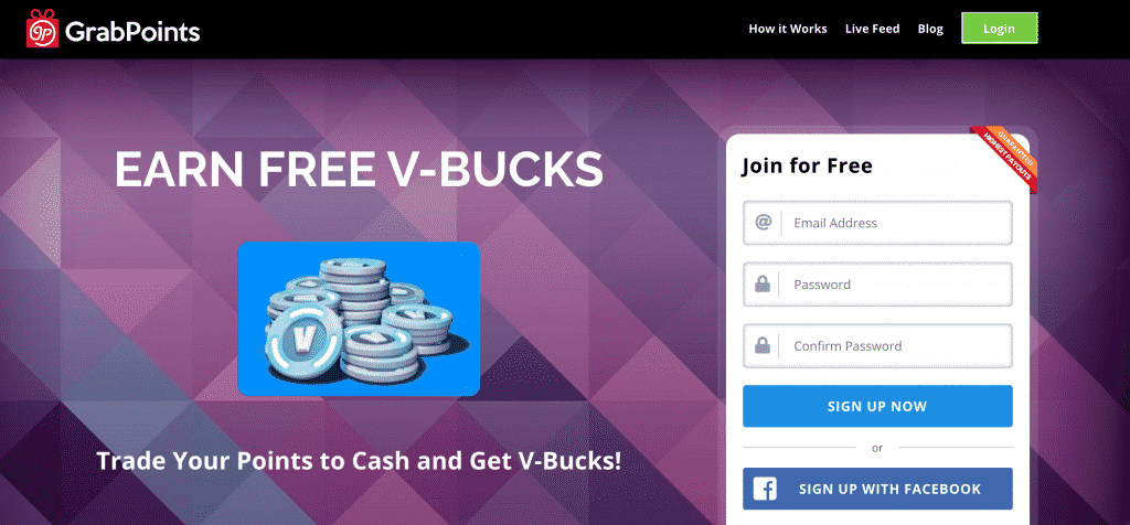 Grab Points earn free v-bucks