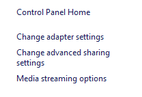 Change adapter settings