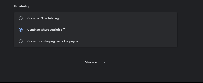 Chrome Advanced Setting