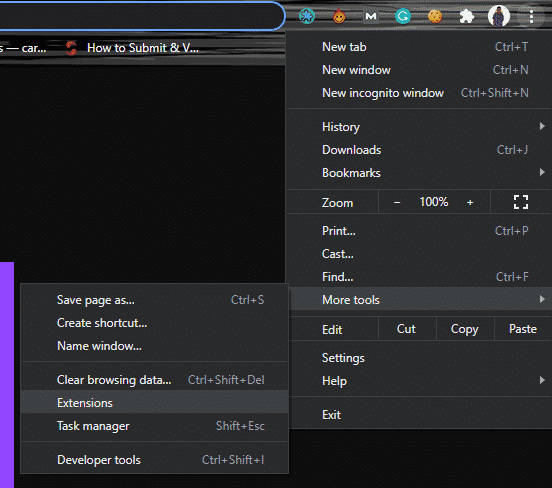 Chrome Extensions Option
