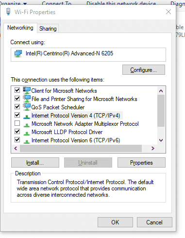 Internet Protocol Version 4 Properties