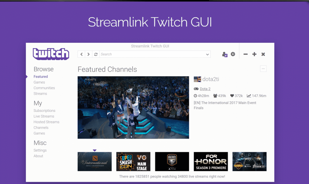 Streamlink Twitch GUI
