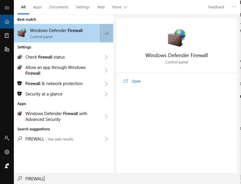 Windows Defender Firewall