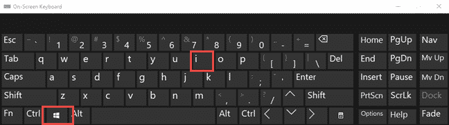 shortcut keys to open Settings app