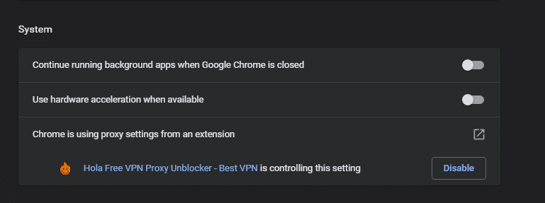 turn off hardware acceleration