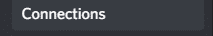 Connections tab in Discord