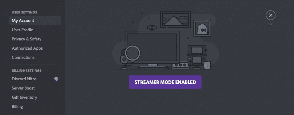 Personal Information Tab in Discord