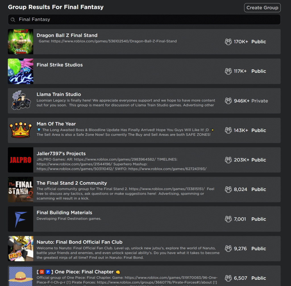 Contributing to a group