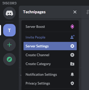 Discord admin Settings