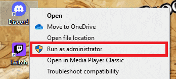 Select Run as Administrator
