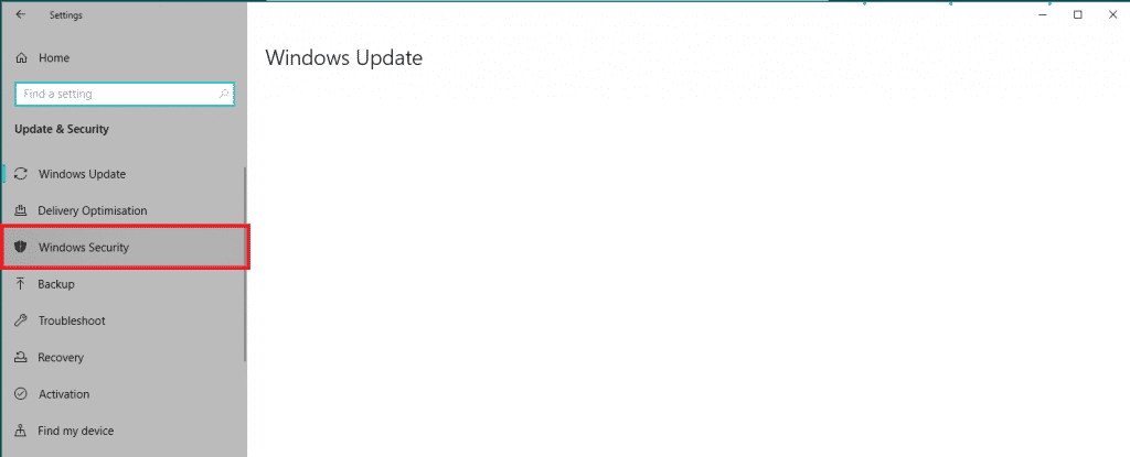 Select Windows Security