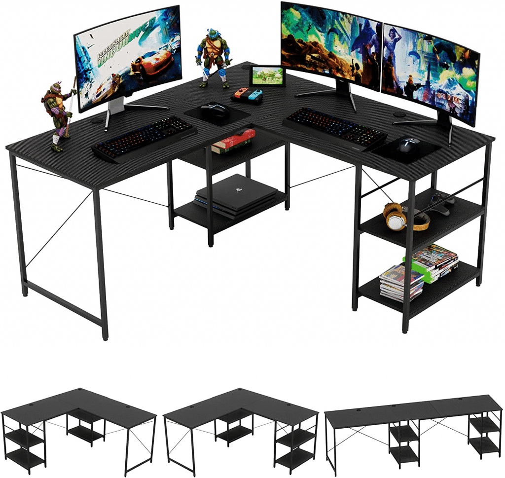 Bestier L Shaped Gaming Desk