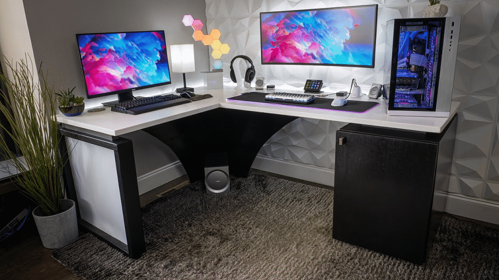 L shaped gaming desk