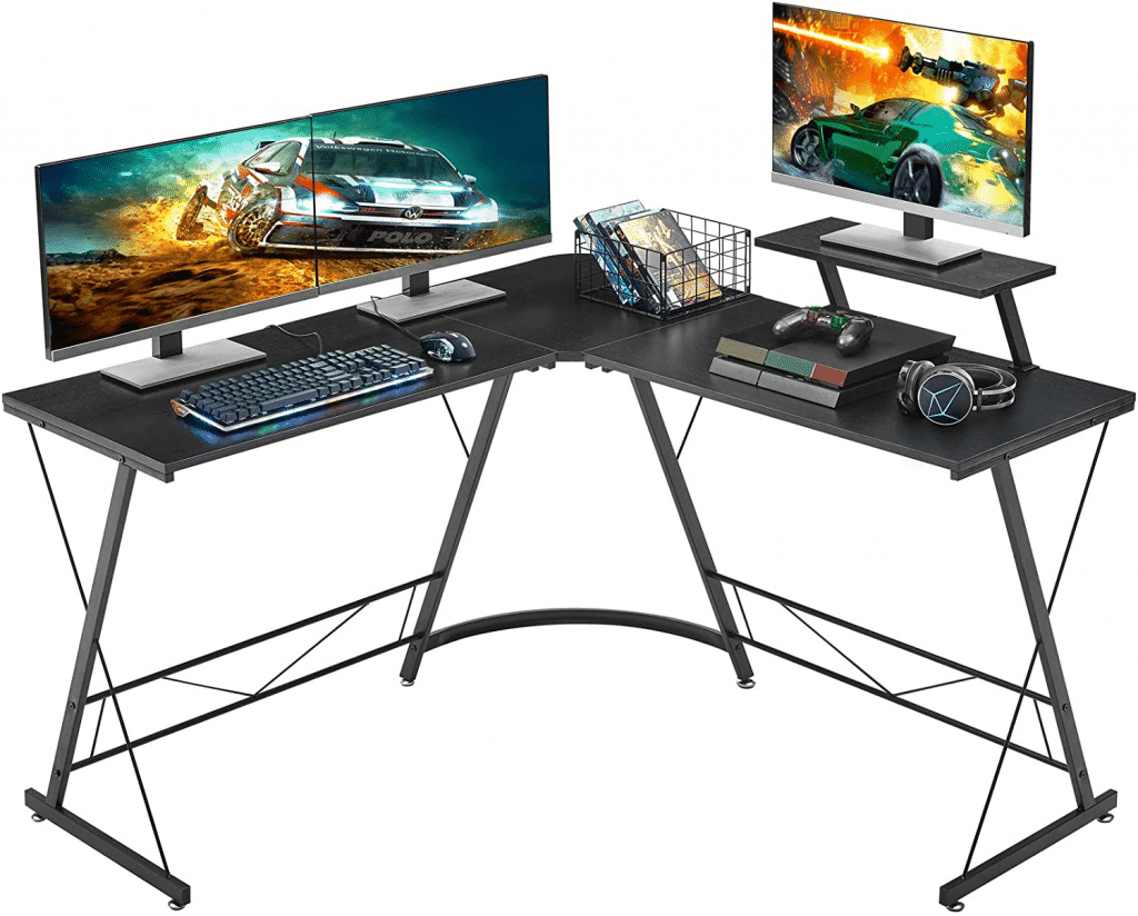 Mr IRONSTONE L-Shaped gaming corner desk