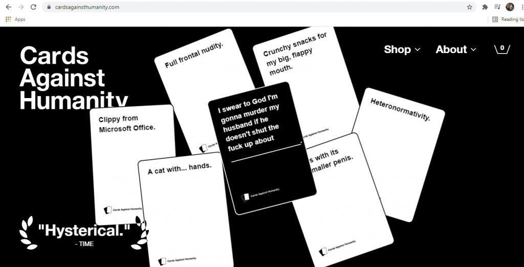 Cards Against Humanity Website