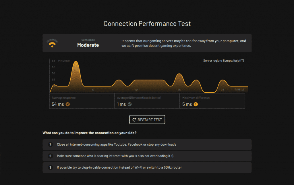 Connection Performance Test