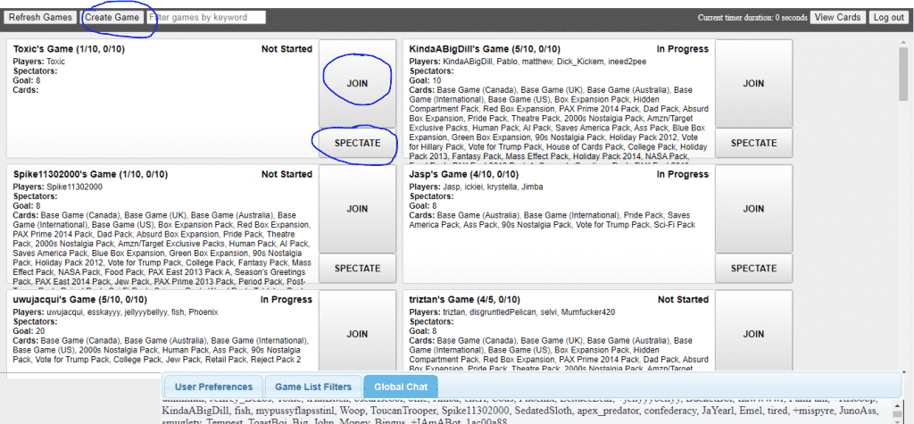 Pretend You're Xyzzy joining specification