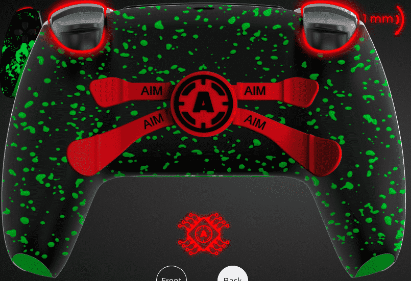 Controller PS5 with Customization Back side