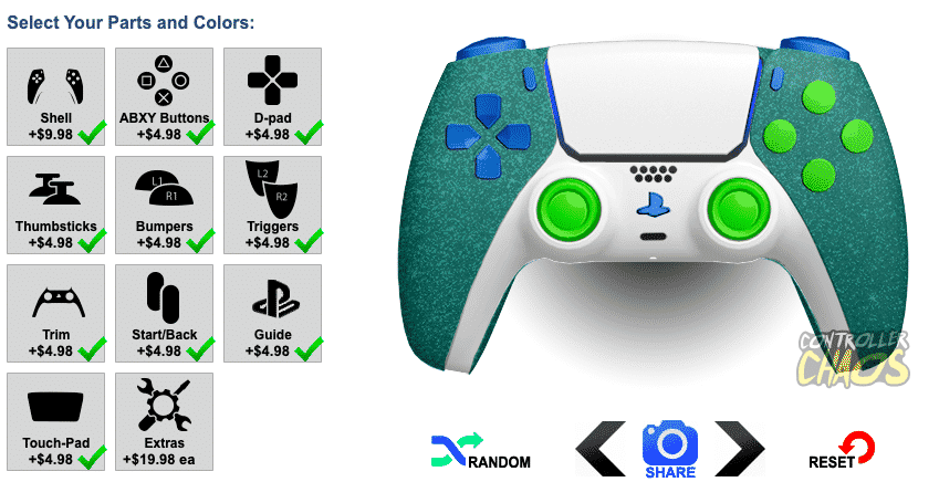 Playstation 5 Dualsense Parts and Colors