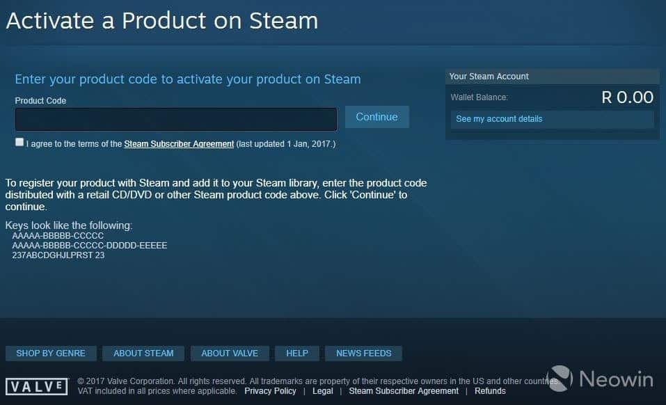 Activate a Product on Steam