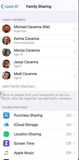 Famlity Sharing