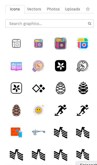 Icon Option in Snappa