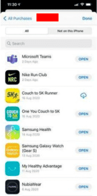 List of installed app