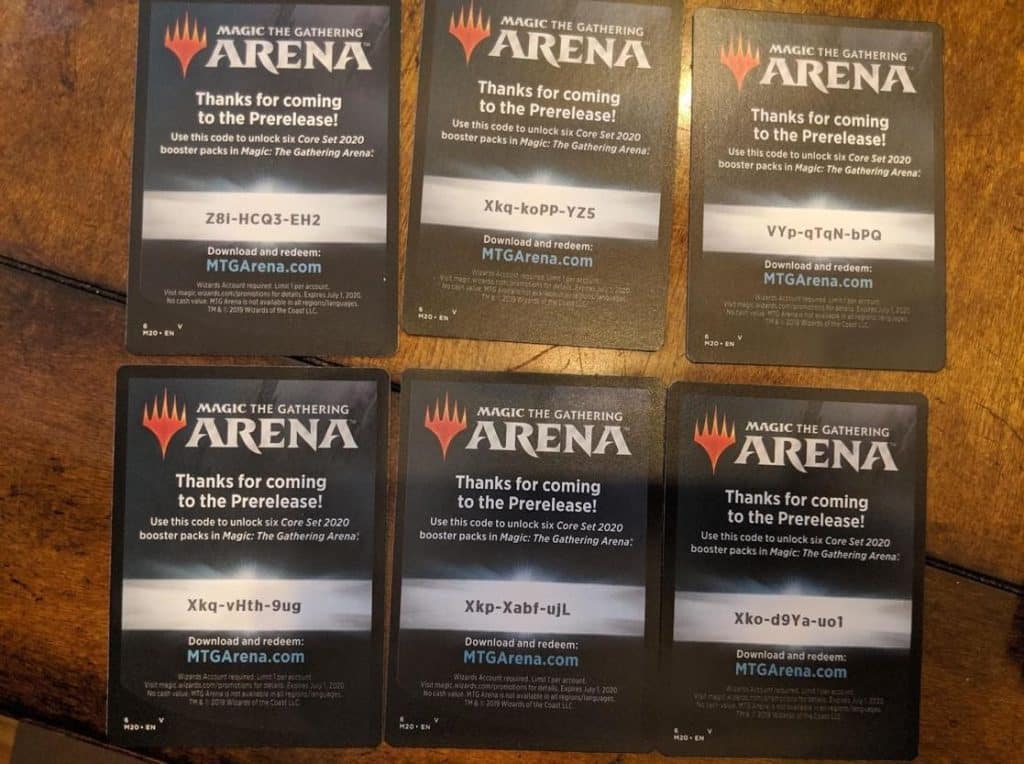 MTG Arena code for Prerelease sets