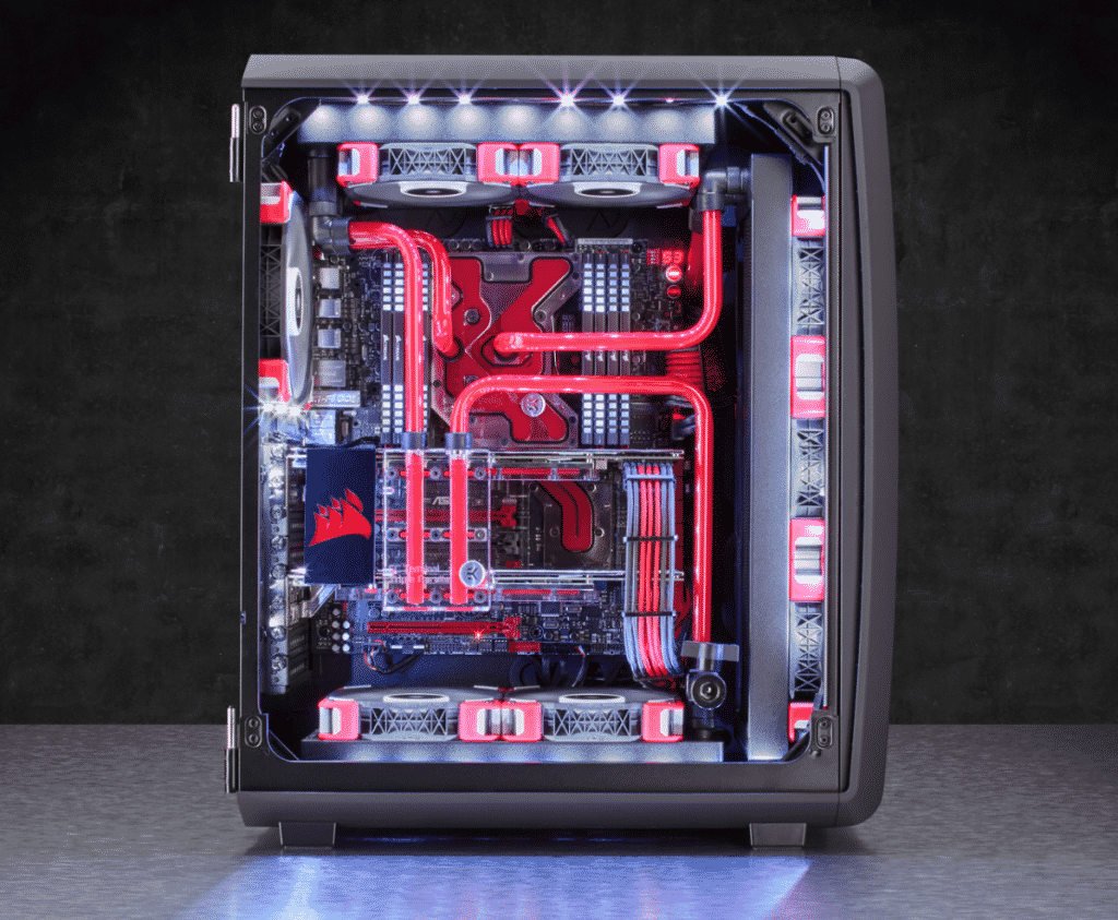 Liquid Cooled Gaming PC interior
