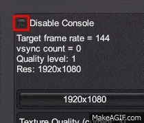 Uncheck the “disable console” check box
